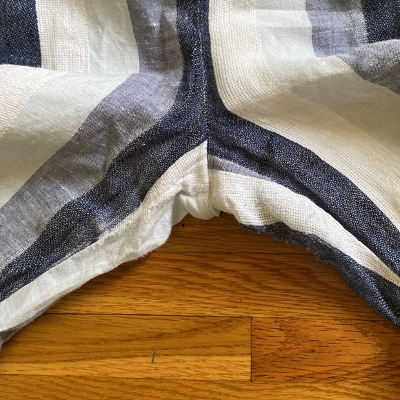 J.Crew Point Sur Linen Striped Paperbag Waist Pants - Picture 8 of 9